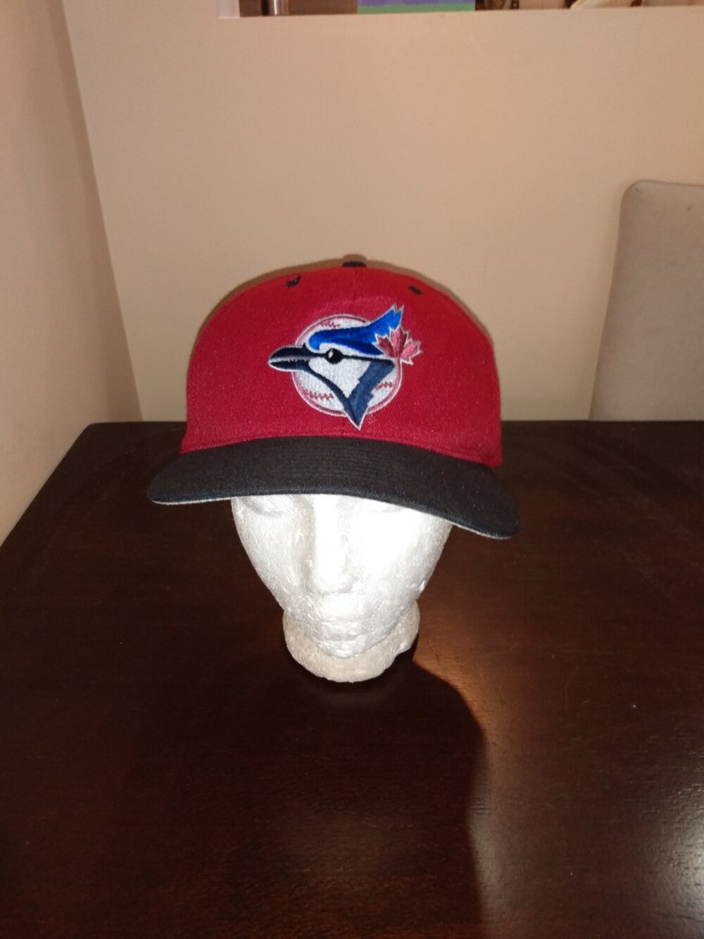 Rare Vintage New Era Pro Model Toronto Blue Jays Snapback Hat Red Black